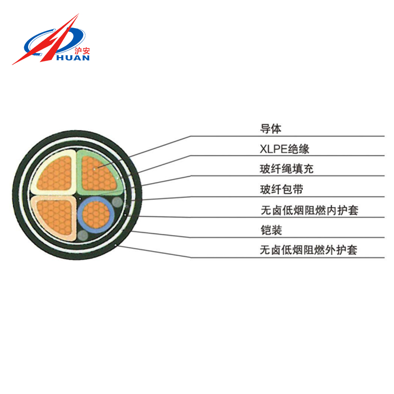 N-YJV22 Copper core fire-resistant national standard armored underground power cables and steel tape armored cables